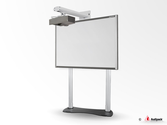 Audipack whiteboard set-up with short throw mount