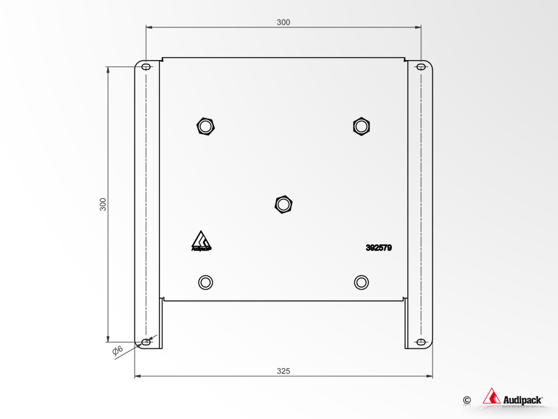 Audipack - Support VESA 300x200mm, vis M6